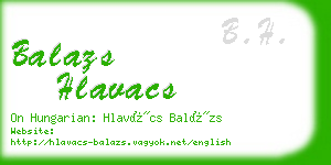 balazs hlavacs business card